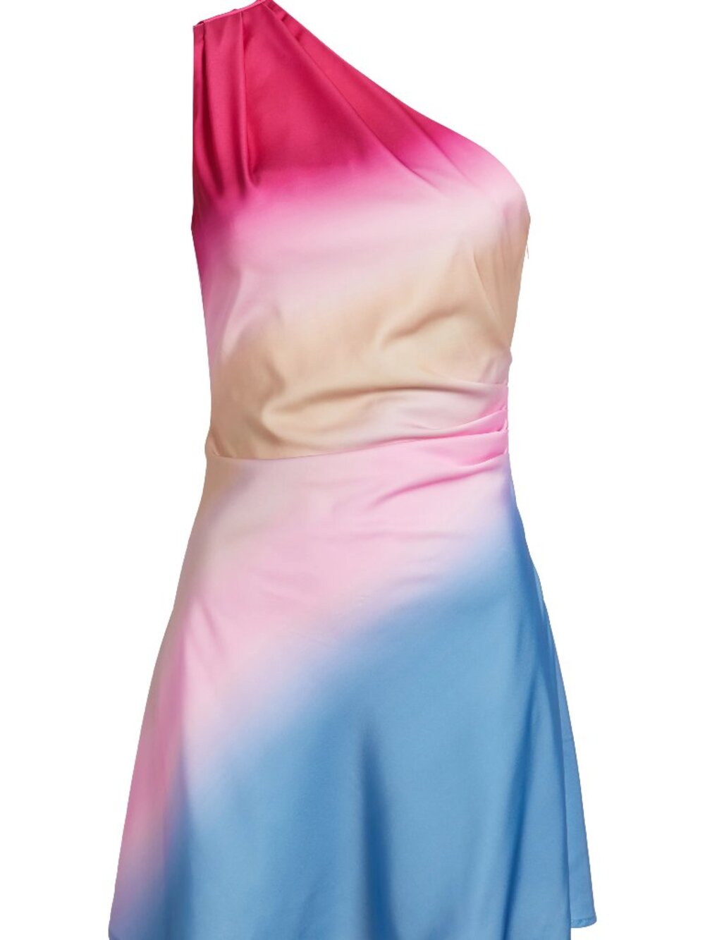 Rare London Blur Print One-Shoulder Cocktail Minidress